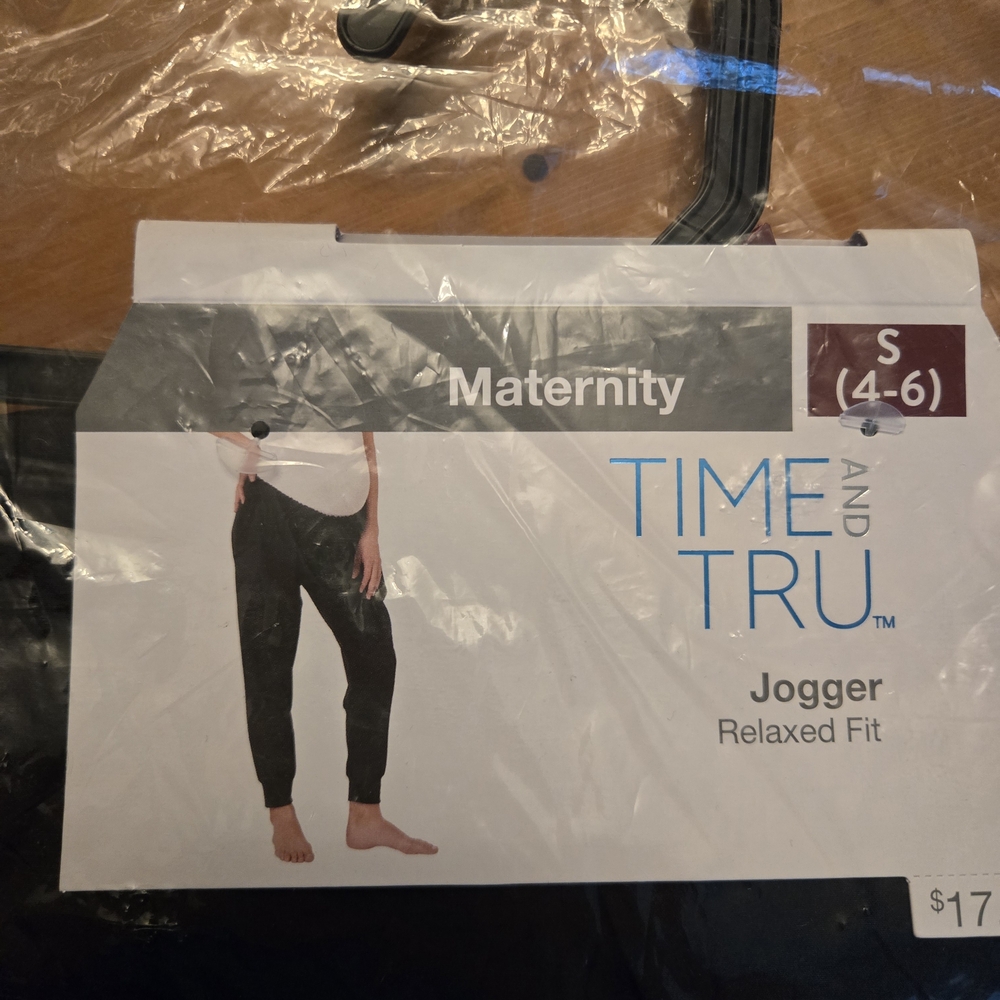 Small Time and Tru Maternity Jogger in Black